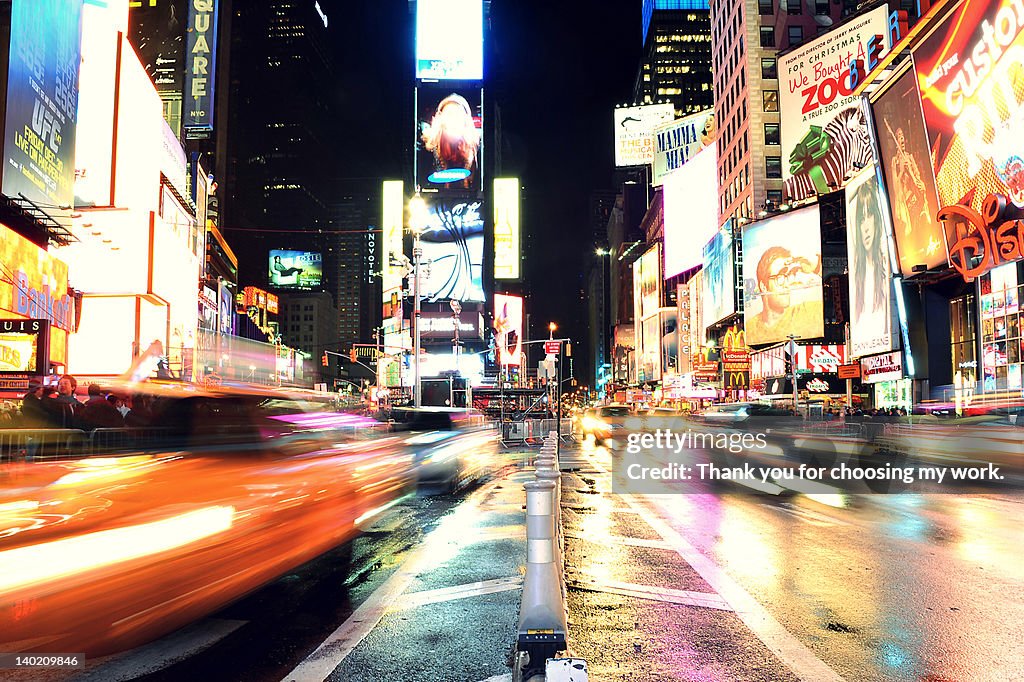 Times Square at night in New York City