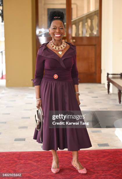 Baroness Floella Benjaminattends a reception to celebrate the Commonwealth Diaspora hosted by Prince Charles, Prince of Wales and Camilla, Duchess of...