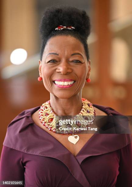 Baroness Floella Benjamin attends a reception to celebrate the Commonwealth Diaspora hosted by Prince Charles, Prince of Wales and Camilla, Duchess...