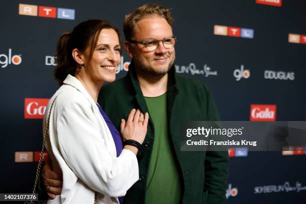 Ulrike Frank and her husband Marc Schubring during the launch of the new tv show Gala aired on RTL at Das Stue on June 9, 2022 in Berlin, Germany.