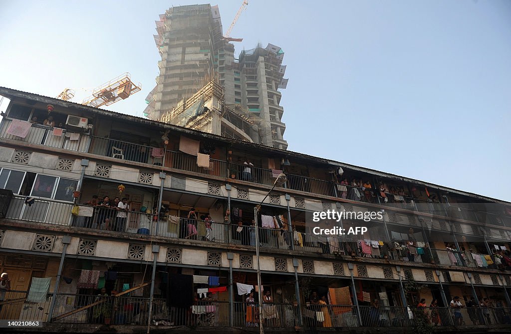 Residents of a chawl, traditional old te