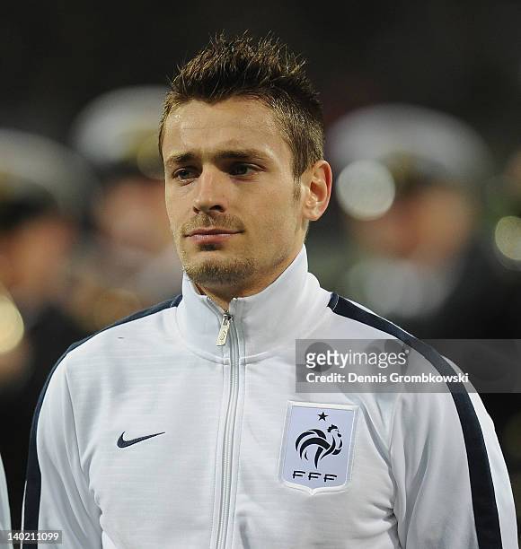 Mathieu Debuchy of France poses prior to the International friendly match between Germany and France at Weser Stadium on February 29, 2012 in Bremen,...