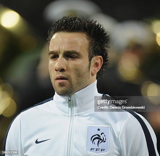 Mathieu Valbuena of France poses prior to the International friendly match between Germany and France at Weser Stadium on February 29, 2012 in...