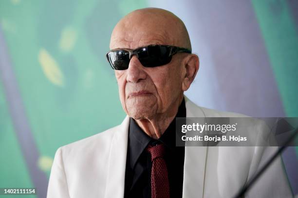 American painter Alex Katz attends to the presentation of his exhibition at National Thyssen-Bornemisza Museum on June 10, 2022 in Madrid, Spain.