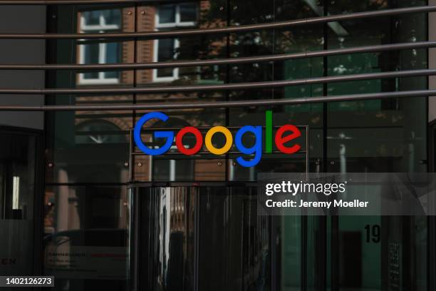 The exterior of a Google store photographed on June 09, 2022 in Berlin, Germany.