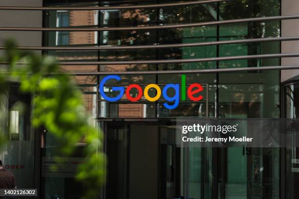 The exterior of a Google store photographed on June 09, 2022 in Berlin, Germany.