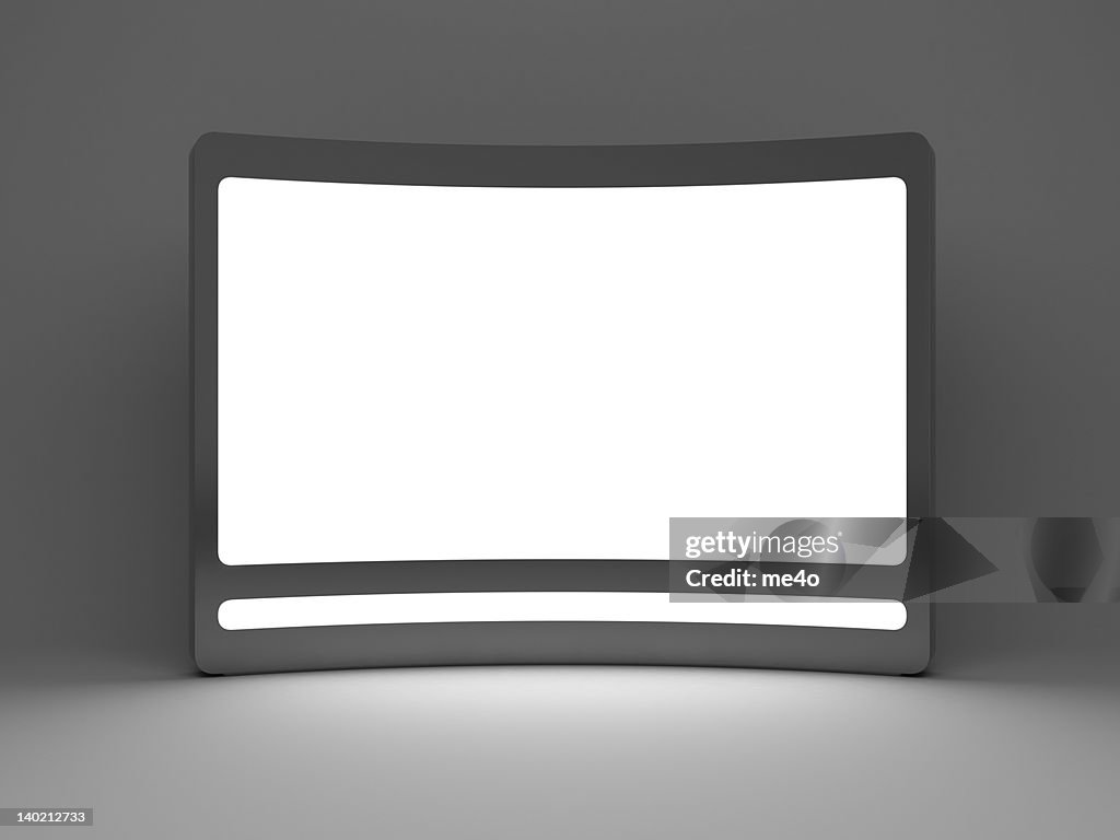 3d blank standing advertising digital panel