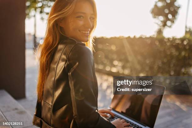 my smile is all i need - scandinavian descent stock pictures, royalty-free photos & images
