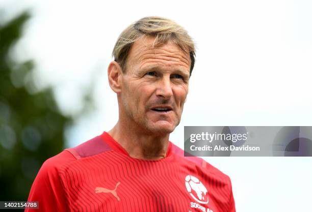 Teddy Sheringham of England during a Soccer Aid for Unicef 2022 Training Session at Champneys Tring on June 10, 2022 in Tring, England.