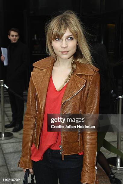 Clemence Poesy attends the Balenciaga Ready-To-Wear Fall/Winter 2012 show as part of Paris Fashion Week on March 1, 2012 in Paris, France.
