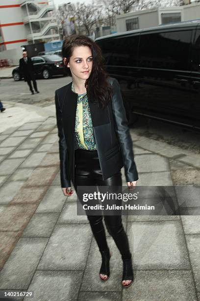 Kristen Stewart attends the Balenciaga Ready-To-Wear Fall/Winter 2012 show as part of Paris Fashion Week on March 1, 2012 in Paris, France.