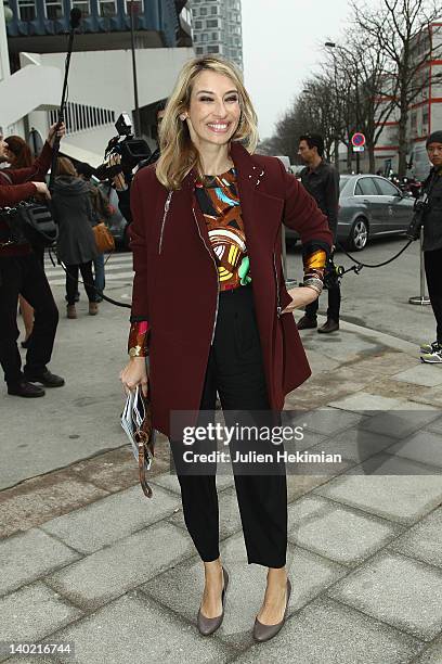 Alexandra Golovanoff attends the Balenciaga Ready-To-Wear Fall/Winter 2012 show as part of Paris Fashion Week on March 1, 2012 in Paris, France.