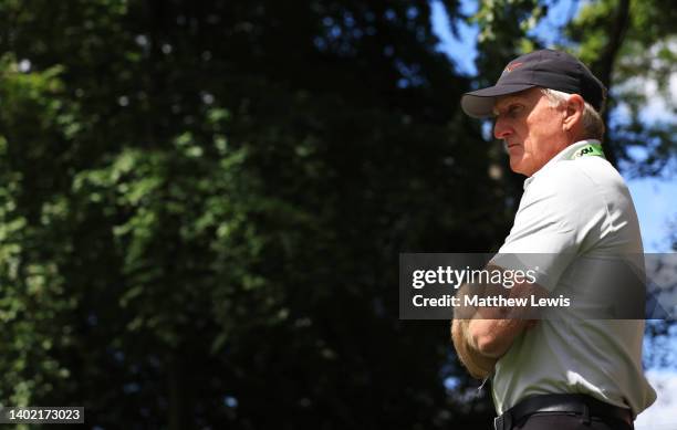 Golf CEO Greg Norman pictured during the LIV Invitational at The Centurion Club on June 10, 2022 in St Albans, England.