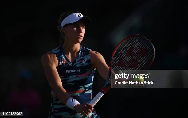 Switzerland’s Viktorija Golubic during day seven of the Rothesay Open at Nottingham Tennis Centre on June 10, 2022 in Nottingham, England.