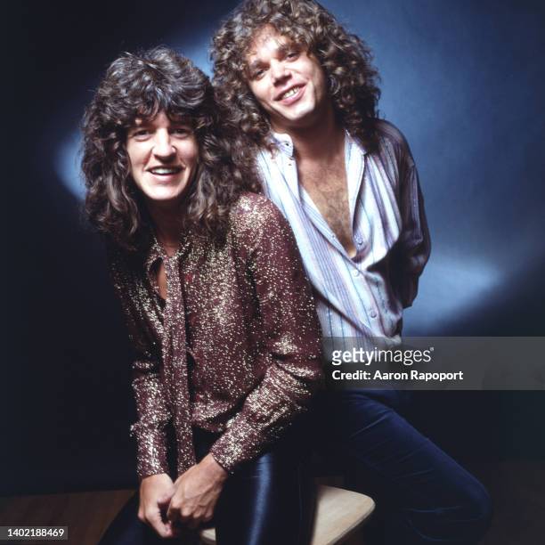 Los Angeles Kevin Cronin and Gary Richrath of REO Speedwagon pose for a portrait in Hollywood, California