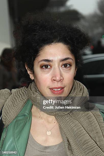 Naidra Ayadi attends the Balenciaga Ready-To-Wear Fall/Winter 2012 show as part of Paris Fashion Week on March 1, 2012 in Paris, France.