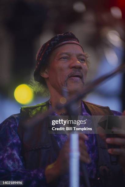 July 1997: MANDATORY CREDIT Bill Tompkins/Getty Images Neville Brothers performing during the Lallapalooza Music festival July 1997 in New York City.