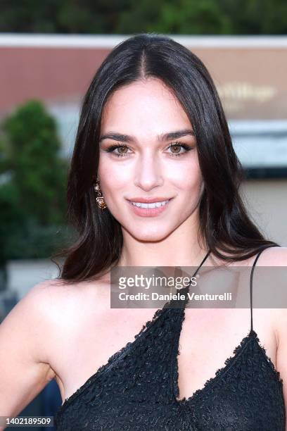 Emanuela Postacchini attends the Filming Italy 2022 red carpet on June 10, 2022 in Santa Margherita di Pula, Italy.