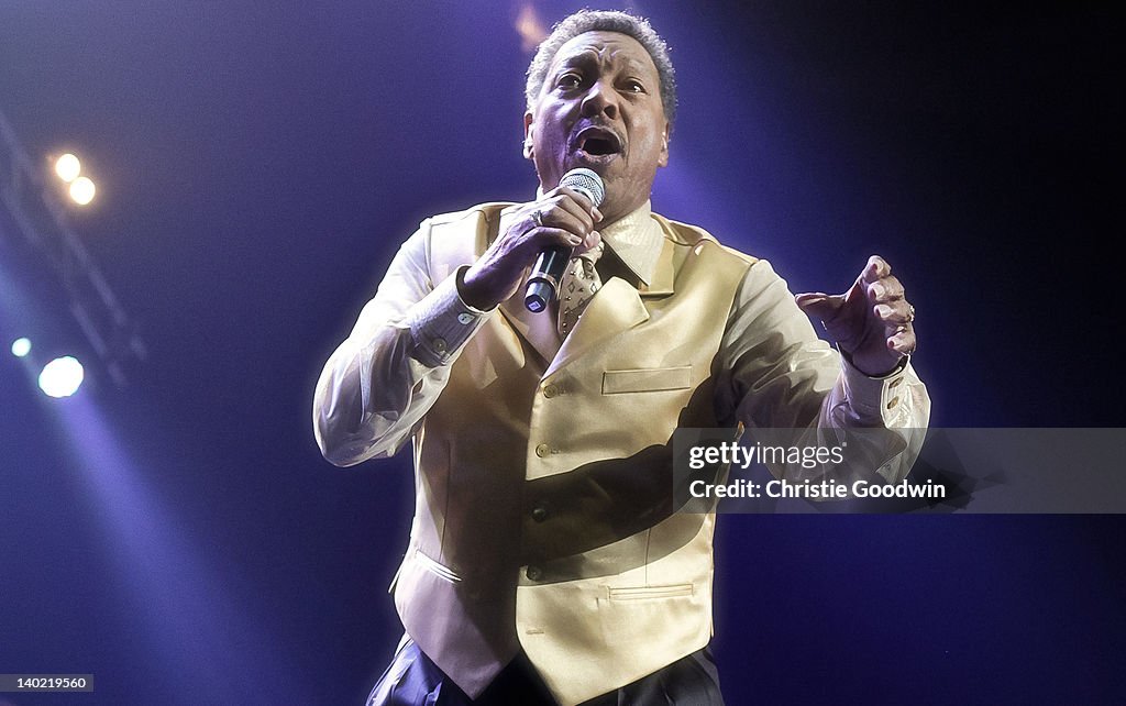 Billy R.davis Billy Davis Jr performs on stage as special guest of Cliff Richard at ...