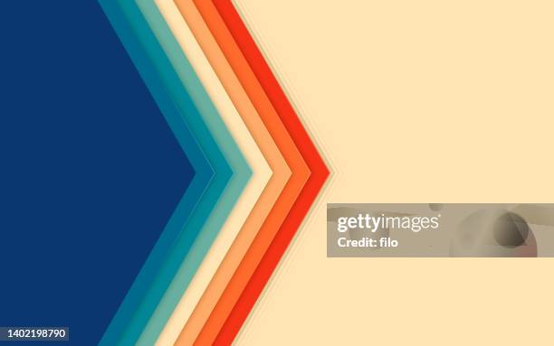 ilustrações de stock, clip art, desenhos animados e ícones de abstract arrow direction background stripe design - disconnect filme