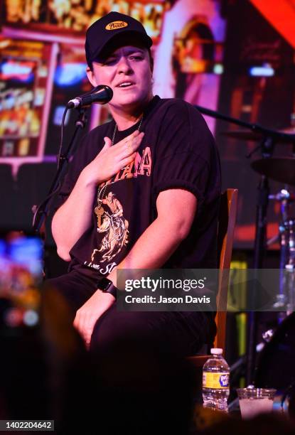 Lily Rose performs onstage during SiriusXM's The Music Row Happy Hour Live On The Highway From Margaritaville on June 10, 2022 in Nashville,...