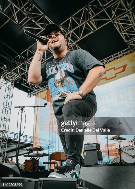 Mitchell Tenpenny performs onstage during day 2 of CMA Fest 2022 at Chevy Riverfront Stage on June 10, 2022 in Nashville, Tennessee.