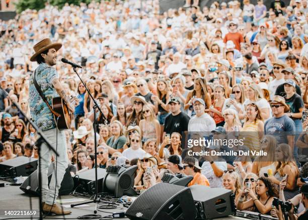 Niko Moon performs onstage during day 2 of CMA Fest 2022 at Chevy Riverfront Stage on June 10, 2022 in Nashville, Tennessee.