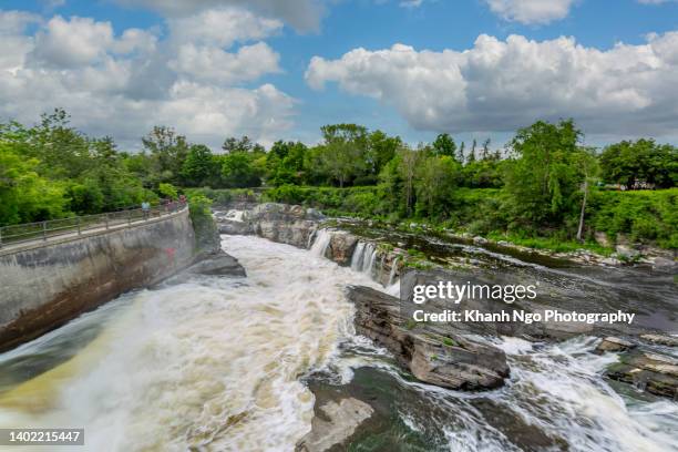 prince of wales falls, downtown of ottawa, ontario, canada. - charles river stock-fotos und bilder