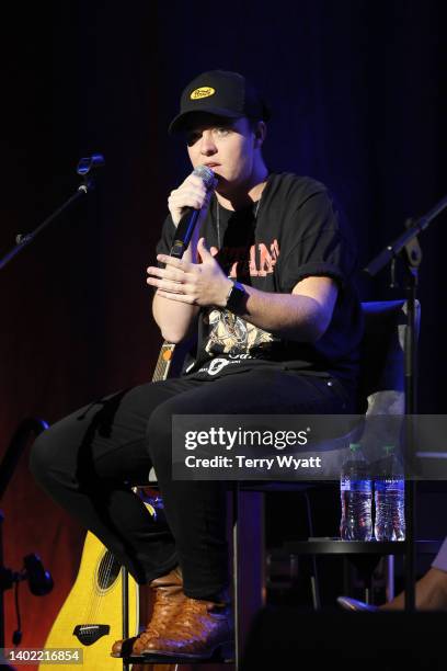 Singer Lily Rose performs on the CMA Close Up Stage during CMA Fest 2022 at Music City Center on June 10, 2022 in Nashville, Tennessee.