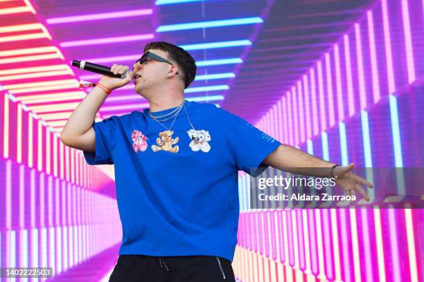 Singer Quevedo performs on stage at Boombastic Festival at Auditorio Miguel Rios on June 10, 2022 in Madrid, Spain.