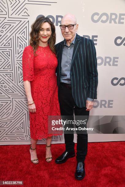 Sunny Ozell and Patrick Stewart attend the 2022 CORE Gala hosted by Sean Penn and Ann Lee at Hollywood Palladium on June 10, 2022 in Los Angeles,...
