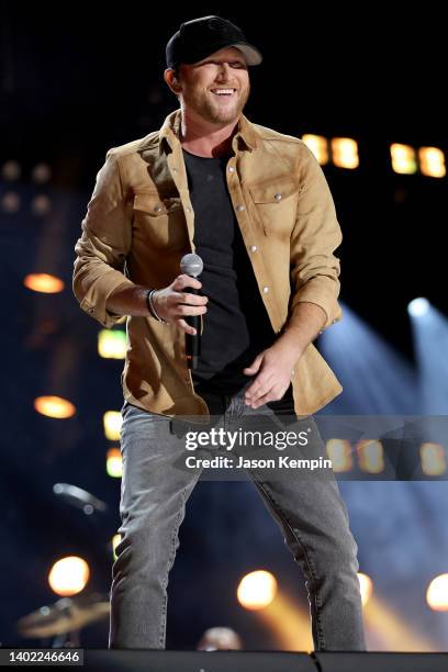 Cole Swindell performs during day 2 of CMA Fest 2022 at Nissan Stadium on June 10, 2022 in Nashville, Tennessee.