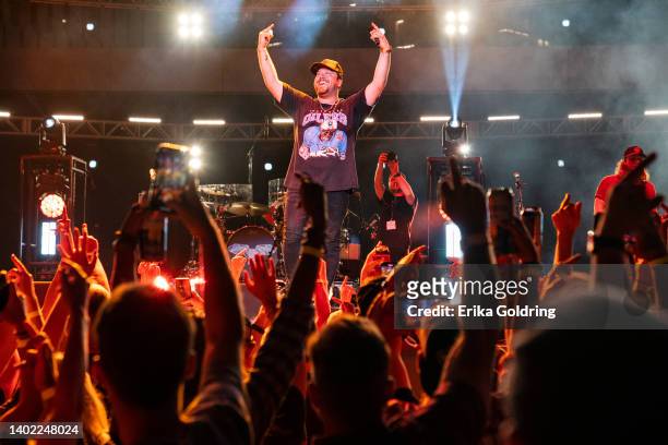 Mitchell Tenpenny performs during Day 2 of CMA Fest 2022 at Ascend Amphitheater on June 10, 2022 in Nashville, Tennessee.