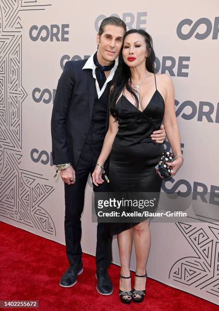 Perry Farrell and Etty Lau Farrell attend the 2022 CORE Gala hosted by Sean Penn and Ann Lee at Hollywood Palladium on June 10, 2022 in Los Angeles,...