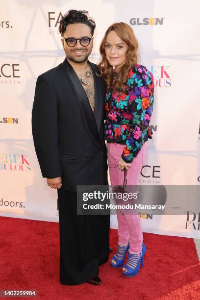 Robin Leiva, and Taryn Manning attend Derek Warburton's Celebration of the Launch of his New PRIDE Makeup Collection Benefiting GLSEN on June 10,...