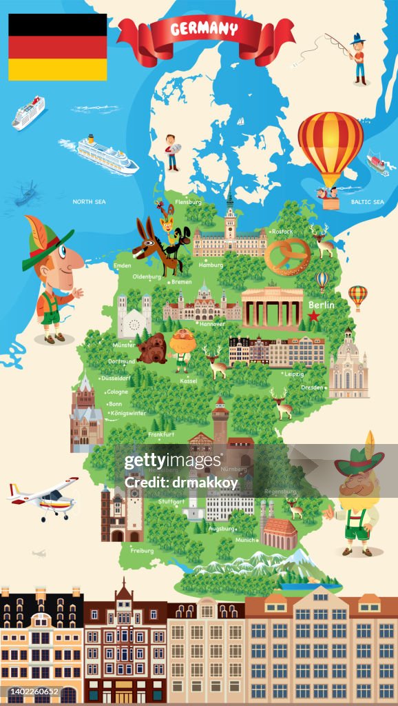 Cartoon Map of Germany