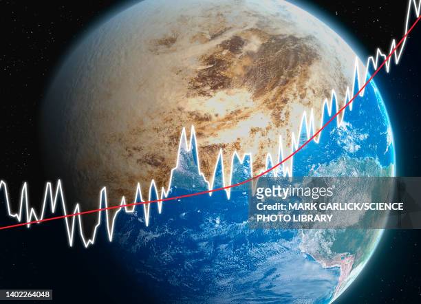 climate change, conceptual illustration - global warming stock illustrations