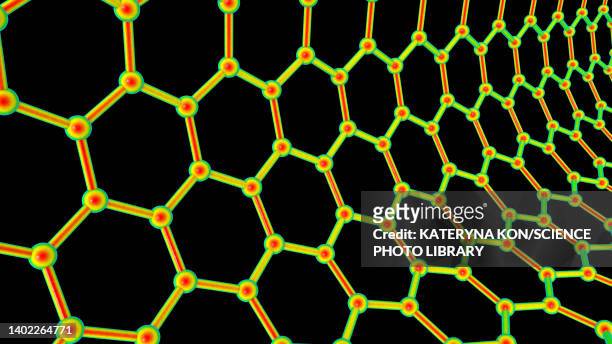 carbon nanotube, illustration - fullerene stock illustrations