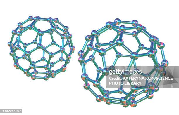 buckminsterfullerene molecule, illustration - buckyball 幅插畫檔、美工圖案、卡通及圖標