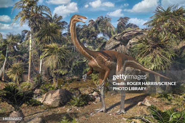 Gallimimus Dinosaur Illustration High-Res Vector Graphic