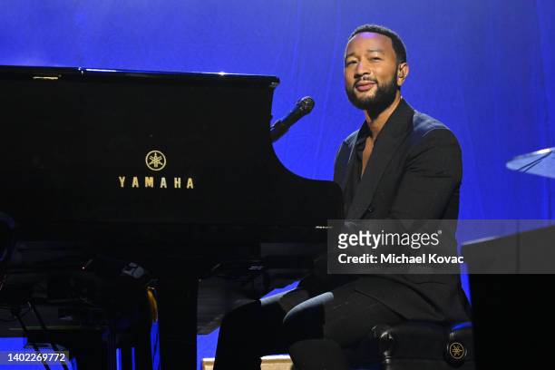 John Legend performs onstage during the CORE Gala 2022: A Gala Dinner To Benefit CORE's Crisis Response Efforts Across The World at Hollywood...