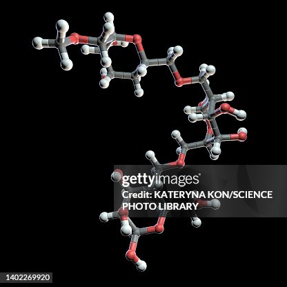 Pullulan molecule, illustration Pullulan molecule, illustration