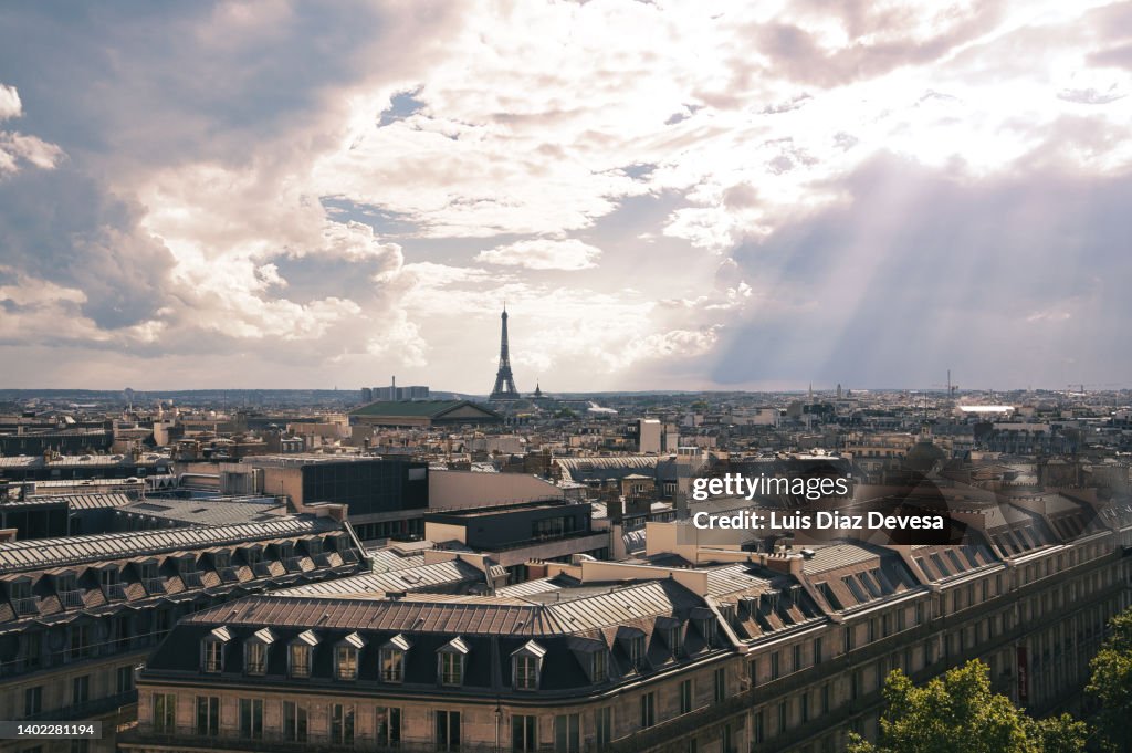 View of Paris from a terrace