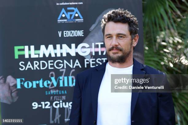 James Franco attends the Filming Italy 2022 photocall on June 11, 2022 in Santa Margherita di Pula, Italy.