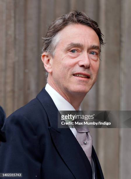 David Cholmondeley, 7th Marquess of Cholmondeley attends a National Service of Thanksgiving to celebrate the Platinum Jubilee of Queen Elizabeth II...