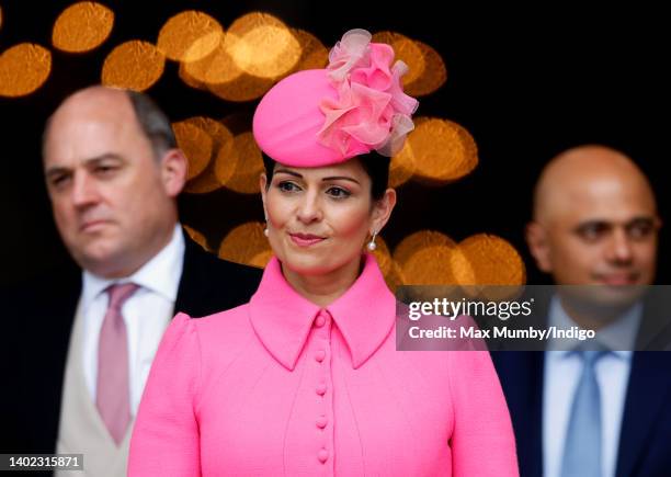 Secretary of State for Defence Ben Wallace, Home Secretary Priti Patel and Secretary of State for Health and Social Care Sajid Javid attend a...