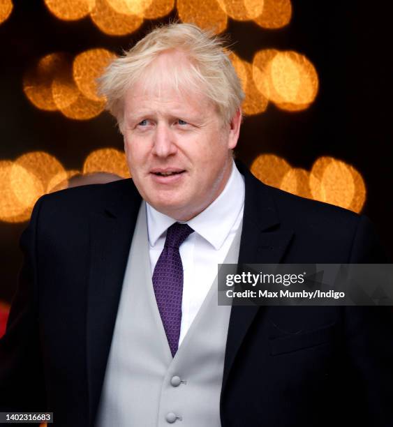 Prime Minister Boris Johnson attends a National Service of Thanksgiving to celebrate the Platinum Jubilee of Queen Elizabeth II at St Paul's...