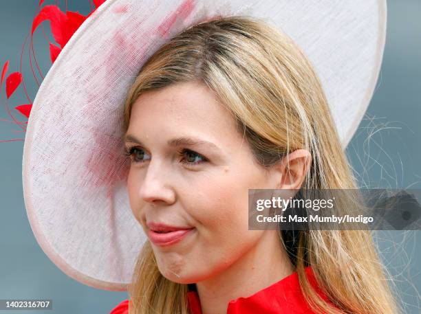 Carrie Johnson attends a National Service of Thanksgiving to celebrate the Platinum Jubilee of Queen Elizabeth II at St Paul's Cathedral on June 3,...