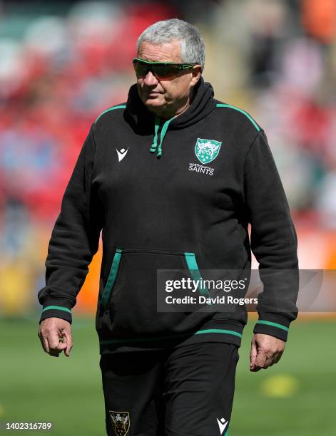 Chris Boyd, Director of Rugby of Northampton Saints arrives at the stadium prior to the Gallagher Premiership Rugby Semi Final match between...