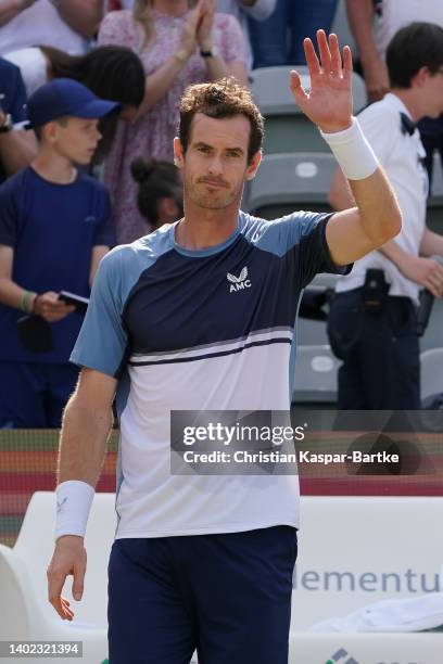 Andy Murray of Great Britain celebrates after the Men`s Singles Semi-final match between Andy Murray of Great Britain and Nick Kyrgios of Australia...